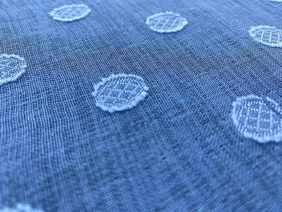 İndigo Renkli Dokuma Polyester Kumaş