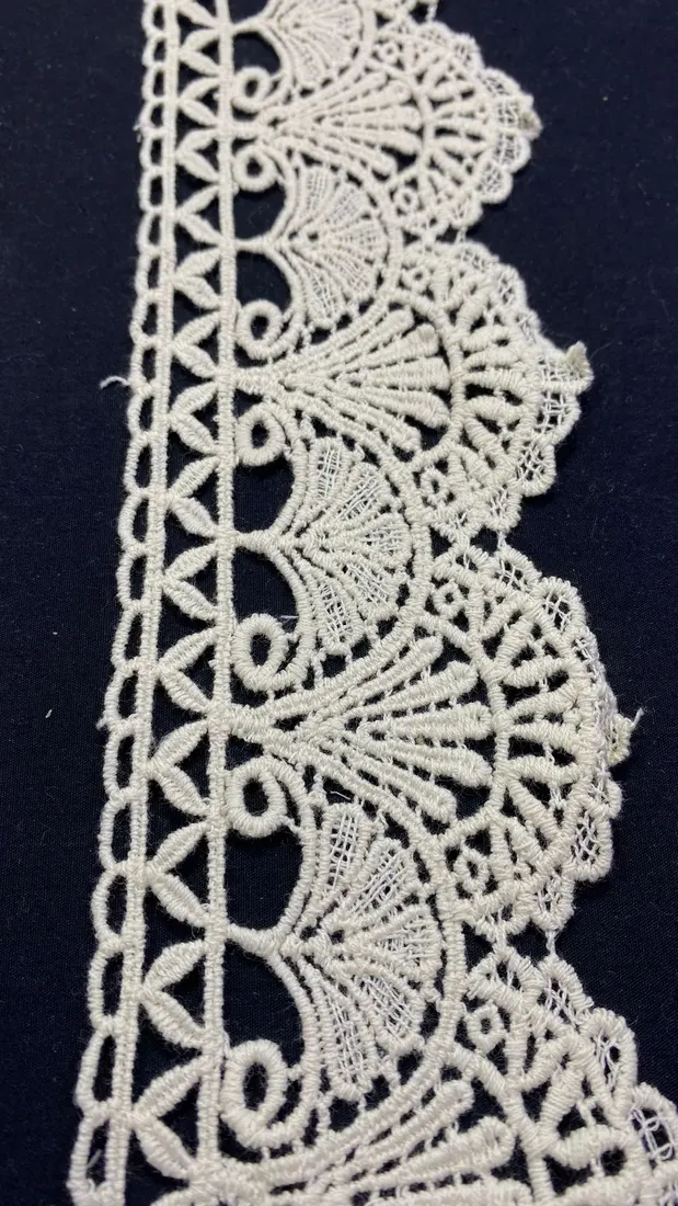 Ham Pamuk Güpür Brode Bant, 8.5 cm