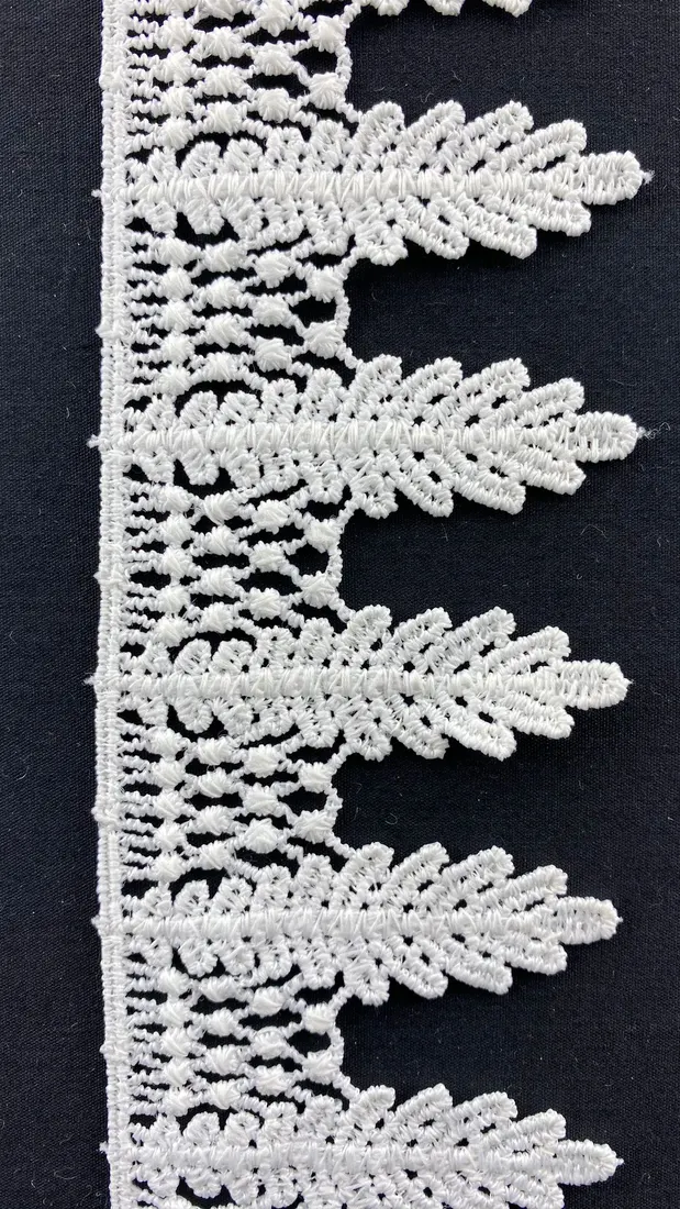 Ham Mat Polyester İthal Güpür Brode Bant, 6.5 cm